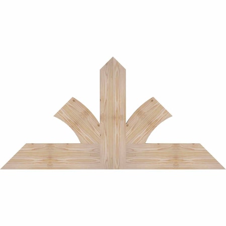 Ekena Millwork Richland Smooth Timber Gable Bracket, Douglas Fir, 48"W x 24"H x 1 1/2"D x 5 1/2"F, 12/12 Pitch GBW048X24X0206RIC00SDF